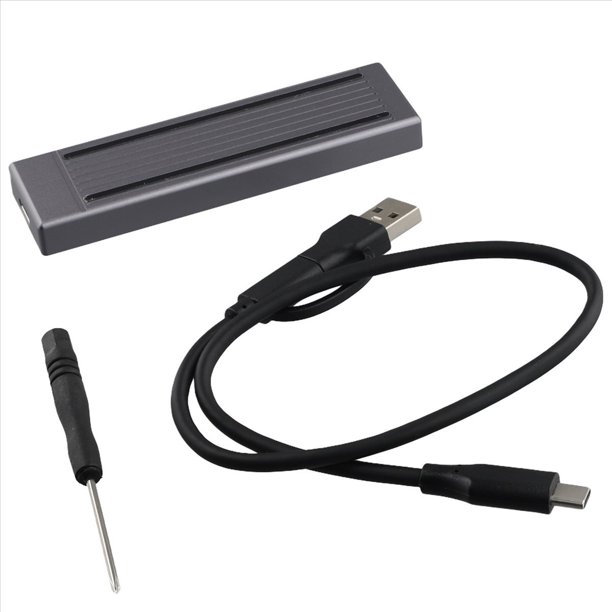 Carcasa para HDD SSD M.2 NGFF RGB Caja para HDD Cómoda y Multifunción con Luz Fría