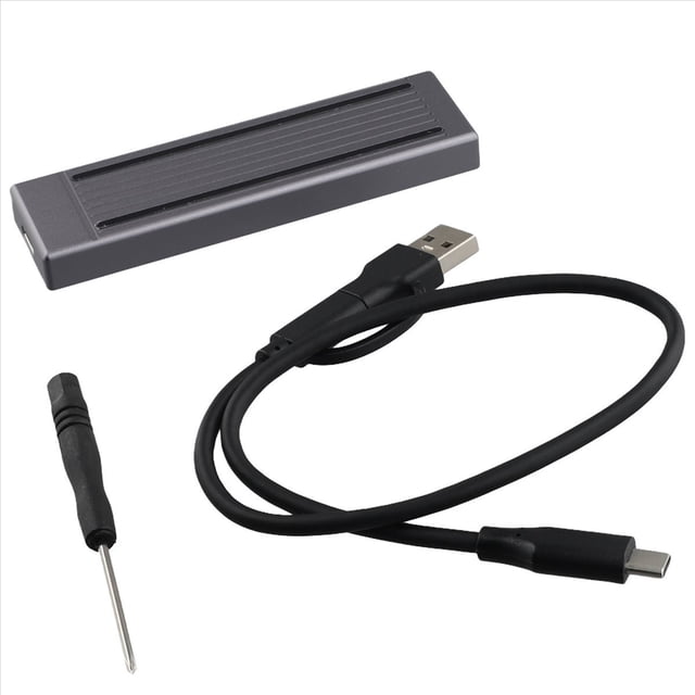 Carcasa para HDD SSD M.2 NGFF RGB Caja para HDD Cómoda y Multifunción con Luz Fría