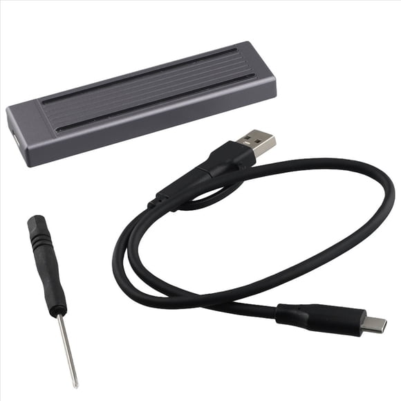 Carcasa para HDD SSD M.2 NGFF RGB Caja para HDD Cómoda y Multifunción con Luz Fría
