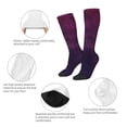 thumbnail image 4 of JUNZAN Fun Novelty Knee Warmer High Socks-Black Dark Blue Purple, 4 of 8