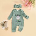thumbnail image 2 of CAUYDY Boy Loungewear for Infant Preemie Long Sleeved Bodysuit for Girl Newborn Romper 0 3 6 9 Months 1T 2T Fall Winter Baby Sleepers Sizes 0-3 Months,Green, 2 of 6