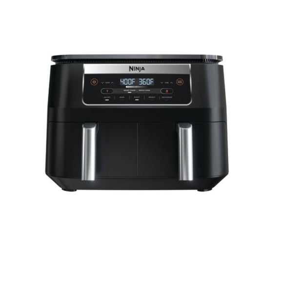 Ninja DZ090C Foodi 6-qt. 5-in-1 2-Basket Air Fryer with DualZone Technology, Black