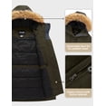 thumbnail image 5 of Soularge Women's Plus Size Puffer Jacket Quilted Winter Coat Warm Hooded Winter Jacket Army green 5X, 5 of 7