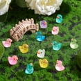 thumbnail image 6 of 1set 100pcs Luminous Tiny Ducks Mini Resin Duck Colorful Miniature Fairy Garden Mini Duck for Miniature Landscape Tabletop Home Potted Plants Decor Mixed color 7.5x12x16.5mm, 6 of 7