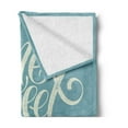 thumbnail image 2 of Saying Soft Flannel Fleece Throw Blanket, Hand Lettering Calligraphic Art with Grunge Look Housewarming Party, Cozy Plush for Indoor and Outdoor Use, 60" x 80", Bluegrey Beige, by Ambesonne, 2 of 5