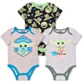 thumbnail image 1 of Baby Yoda Boys 3 Pack Character Onesie, Infant, 1 of 7