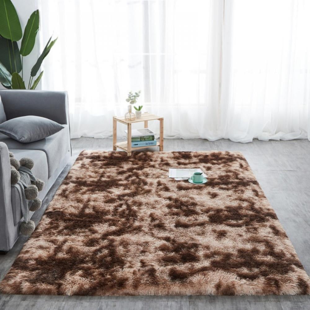 Fluffy Cozy Plush Throw area Rug Shaggy Decor Indoor Home Floor Carpet Coffee 