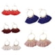 thumbnail image 3 of Pendientes Llamativos de Moda Qarigey con Borlas Bohemias para Mujer Blanco, 3 of 6