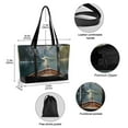 thumbnail image 2 of FORMRS Canvas Laptop Tote Bag for Women with 15.6" Computer Compartments Shoulder Handbag, Wooden Boat, 2 of 7