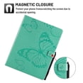 thumbnail image 5 of TECH CIRCLE for iPad Pro 11 Inch 4th/3rd/2nd/1st Generation Case,iPad Air 11-inch/5th/4th Generation Case,Embossed Butterfly Auto Sleep/Wake PU Leather Smart Stand Girls Cute Folio Pocket Cover,Green, 5 of 6