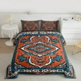 thumbnail image 2 of Homewish Orange Blue Bedding Comforter Set,Boho Print Twin Comforter Sets,Retro Abstract Art Bedding Set For Adults,Microfiber Bedroom Decor Reversible,2pcs, 2 of 8