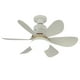 thumbnail image 1 of Lámpara Ventilador LED 40 W 20 Pulgadas Ventilador Techo Interior 3 Modos 6 Aspas (interruptor Pared Blanco), 1 of 9