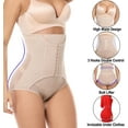 thumbnail image 4 of VASLANDA Tummy Control Panties for Women Shapewear Butt Lifter Short High Waist Trainer Corset Slimming Body Shaper Underwear, 4 of 7