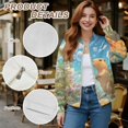 thumbnail image 6 of DISNIMO Capybara Floral Printed Sweatshirts for Women Zip Up Jackets Long Sleeve Outwear Fall Winter Clothes, 4XL, 6 of 7