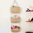 thumbnail image 6 of Hanging Over the Door Basket, Decorative Wall Hanging Baskets, 3 Tier Hanging Organizer, Jute, 14.7"x 3.3"x 43.6", 6 of 7