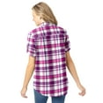 thumbnail image 2 of Woman Within Plus Size Petite Short-Sleeve Button Down Seersucker Shirt, 2 of 6
