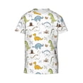 thumbnail image 4 of Wukai Dinosaur Youth Unisex Short Sleeve T-Shirt for Boys, Girls, Teens, and Kids-X-Small, 4 of 7