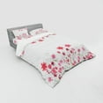 thumbnail image 3 of Ambesonne Floral Bedding Set 3 Pcs, Herbs Blossoms Bridal, Twin XL, Pink Green White, 3 of 3