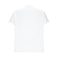 thumbnail image 6 of Kojanyu Men's Breathable Cotton Linen Blend Short Sleeve Half V Neck Button Up Casual Summer Top for Daily Outdoor Wear S-5XL, 6 of 8