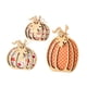 thumbnail image 2 of 3 piezas de decoración de calabaza de otoño, decoración de otoño, artesanía rústica hecha a mano, centro de mesa Estilo B, 2 of 9