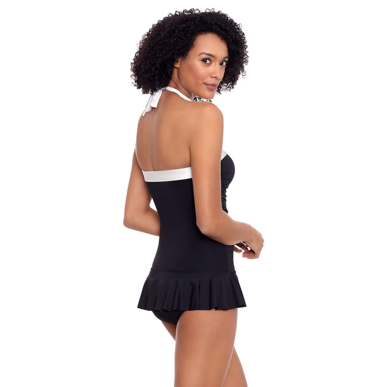 Women's Lauren Ralph Lauren 110101 Bel Air Shirred Bandeau One Piece Swim  Dress (Black 8) - Walmart.com