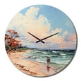 thumbnail image 2 of Designart "Breezy Beach Relaxation I" Nautical & Beach Oversized Wall Clock, 2 of 5