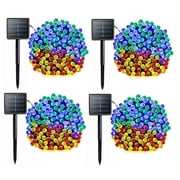 Pack of 4 64 ft 200 LED Multi Color Outdoor Solar String lights for Garden Wedding Party Lamps