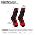 thumbnail image 2 of Rocae Black Panther Red Background for Adult Socks Casual Athletic Stretchy Loose Socks for Women Men Non-Slip Middle Tube Socks, 2 of 6