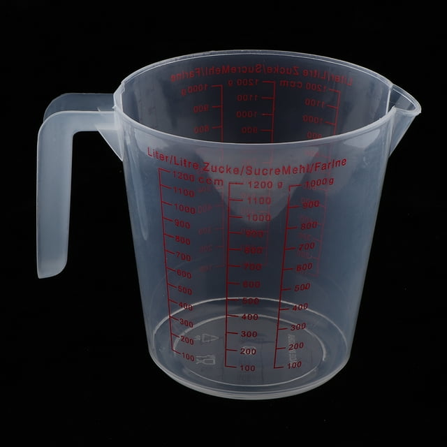 Taza Medidora Transparente de 1200 Ml de Plástico Macarena