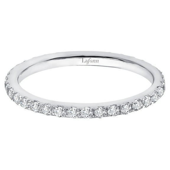Lafonn Classic Sterling Silver Platinum Plated Lassire Simulated Diamond Ring (0.38 CTTW)