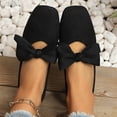 thumbnail image 5 of DIVVce Satin Bow Square Toe Ballet Flats For Women Closed Slip On Comfort Casual Dress Footwear, 5 of 8