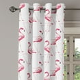 thumbnail image 2 of Ambesonne Flamingo Grommet Curtain, Geometric, 50" x 96", Pink Peach White, 2 of 6