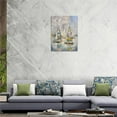 thumbnail image 5 of Sailboat Decor Wall Art for Living Room Boat Wall Decor Nautical Sailboat Canvas Painting Framed Artwork for Bedroom Bathroom 12''''x16'''', 5 of 6