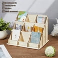 thumbnail image 5 of 2 set 4-Tier 9-Slot Wood Postcard Display Riser Stands Blanched Almond Finished Product: 29x19.3x19.3cm, 5 of 7