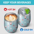 thumbnail image 4 of Christmas 12oz Stainless Steel Insulated Wine Tumbler with Lid and Straw – Double Wall Vacuum Mug for Hot & Cold Drinks, 304 Steel Interior, Sweat-Free Design, 4 of 5