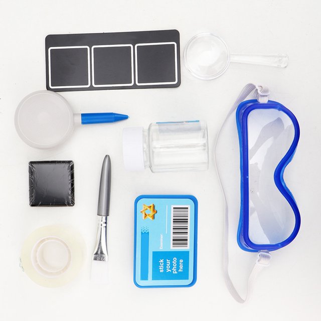 Juego de kit de juguete inteligente de ciencia de identificación de huellas dactilares de plástico para niños