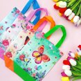 thumbnail image 5 of Wrapables Butterflies Gift Bags Non-Woven Reusable with Handles, Set of 8, 5 of 6