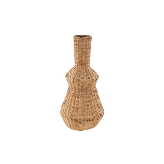 DecMode 24" Handmade Wrapped Brown Seagrass Vase
