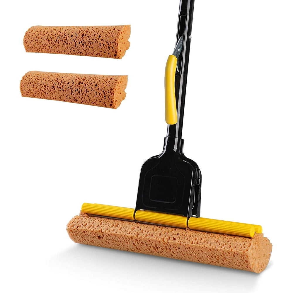 Eyliden Sponge Mop Home Commercial Use Tile with Total 2 Sponge Head