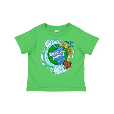 

Inktastic Earth Day Save Our Planet Turtle and Birds Gift Toddler Boy or Toddler Girl T-Shirt