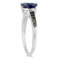thumbnail image 2 of SZUL Women's 2 Carat Sapphire and Black Diamond Ring in 10K White Gold, 2 of 3