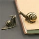 thumbnail image 5 of Adornos pequeños de caracol macizo de cobre puro para ceremonia del té, mascota de té, soporte creativo para bolígrafos con forma de caracol, artesanías con mango antiguo, 5 of 5
