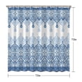 thumbnail image 5 of Blue Ethnic Floral Border Pattern Shower Curtain 72"x72" ,Bathroom Decorative Shower Curtains Set with 12 Hooks,Modern Waterproof Washable Shower Curtain, 5 of 6