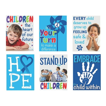 Child Abuse Prevention Posters 6Pc - Party Decor - 6 Pieces