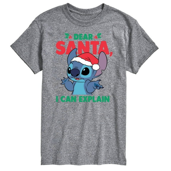 Lilo & Stitch - Dear Santa I Can Explain - Men's Short Sleeve Graphic T-Shirt
