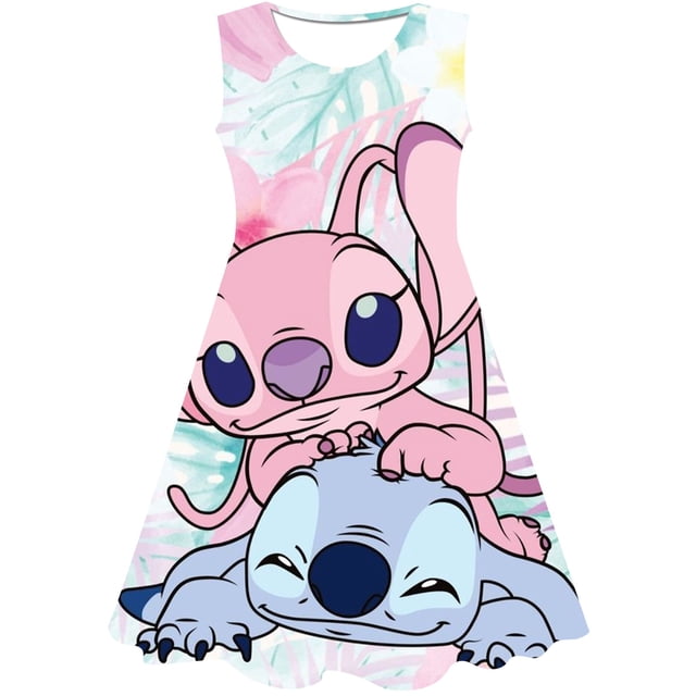 Vestidos de punto para niñas de Disney, ropa de punto de princesa para niños, estampado de punto de dibujos animados, moda de verano, vestido de punto para bebé 1-10Y10T Gao Jinjia LED