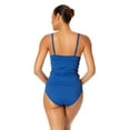 thumbnail image 3 of Anne Cole Women's Twist Front Tankini Swim Top Slate Blue 32C/34B, 3 of 5