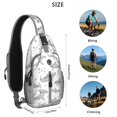 thumbnail image 5 of Crossbody Sling Backpack for Women Men Grey Shark Shoulder Sling Crossbody Casual Chest Bag for Travel Sports Running Hiking, 5 of 6