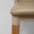 thumbnail image 5 of Modern Plastic Dining Accent Side Chair with Leatherette Seat Cushion - Set of 2, 5 of 5