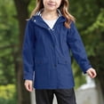 thumbnail image 2 of UYYX Kids Coats Boys Jacket Boys Girls Hooded Jackets Cotton Blend Rain Jackets 7-8 Years, 2 of 6